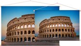 Verlaten Colosseum voor een blauw lucht in Rome - Foto op Textielposter - 120 x 80 cm