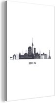 Wanddecoratie Metaal - Aluminium Schilderij Industrieel - Berlijn - Europa - Skyline - 80x120 cm - Dibond - Foto op aluminium - Industriële muurdecoratie - Voor de woonkamer/slaapkamer