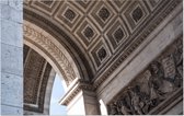 Close-up van de Arc de Triomphe in Parijs  - Foto op Forex - 120 x 80 cm