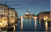 Nachtelijke skyline van Venetië met het Canal Grande - Foto op Forex - 90 x 60 cm