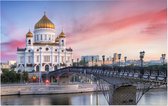 De kathedraal van Christus de Verlosser in Moskou - Foto op Forex - 120 x 80 cm