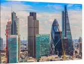 De bouwput van de Londen Financial District skyline - Foto op Canvas - 45 x 30 cm