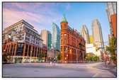 Het verlaten centrum van Toronto in Ontario bij twilight  - Foto op Akoestisch paneel - 90 x 60 cm