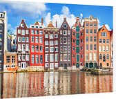 Typisch Hollandse koopmanshuizen in hartje Amsterdam - Foto op Plexiglas - 90 x 60 cm