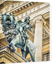 Standbeeld in het historische centrum van Berlijn - Foto op Plexiglas - 60 x 60 cm