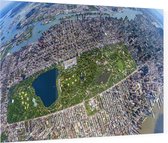 Indrukwekkende luchtfoto van Central Park in New York - Foto op Plexiglas - 90 x 60 cm