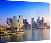 Uitzicht op de skyline van Marina Bay in Singapore  - Foto op Plexiglas - 90 x 60 cm