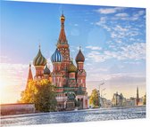 De Basiliuskathedraal op het Rode Plein in Moskou - Foto op Plexiglas - 90 x 60 cm