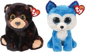 Ty - Knuffel - Beanie Buddy - Kodi Bear & Prince Husky