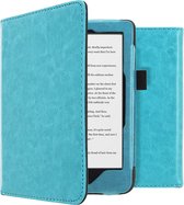 Hoesje geschikt voor Kobo Clara HD E-reader - iMoshion Vegan Leather Bookcase - Lichtblauw