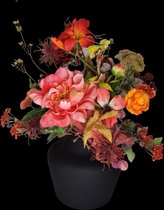 Seta Fiori - Kunst bloemen / sfeer droogbloemen - Terra en Goud - 50cm -