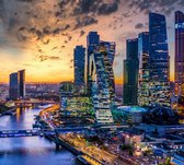Wolkenkrabbers in het business centrum van Moskou   - Fotobehang (in banen) - 450 x 260 cm