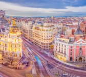 De Calle de Alcala ontmoet de Gran Via in Madrid - Fotobehang (in banen) - 250 x 260 cm