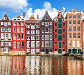 Maisons de marchands hollandais typiques au coeur d' Amsterdam- Papier peint photo (en bandes) - 450 x 260 cm