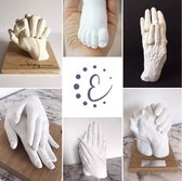 Maak je eigen 3D  afdrukken |Voor twee handen |Gipsafdrukken| drie-Dimensionale Gips model | 3D Gips Handafdrukken|300 gram Molding 3D mix | Bodycasting |Alginaat|Rubber|Afdruk |Hand|Baby sho