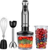 Interesting Living Staafmixer - 4-in-1 - 1200W - RVS - Blender - Smoothie maker - Met de hand