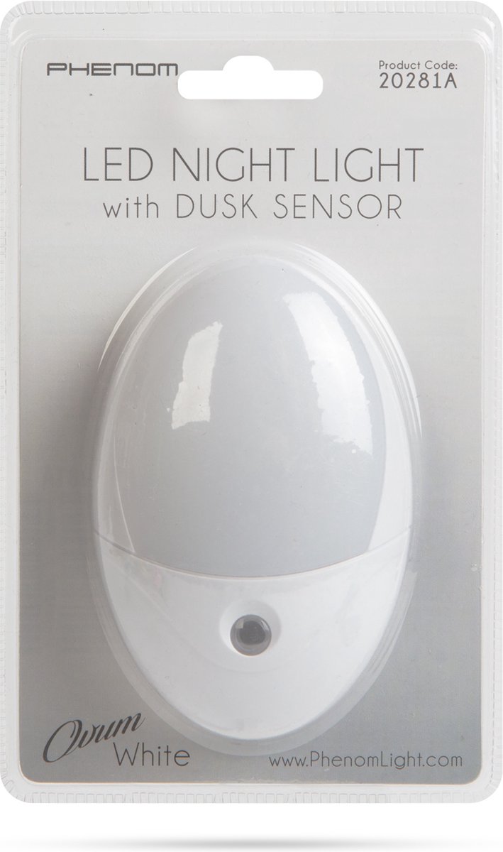 Nachtlampje Stopcontact Stekkerlamp - Wit - Automatisch met Dag/Nacht Sensor - Voor Kinderen / Volwassenen van PHENOM LIGHTING TECHNOLOGY — afbeelding 3