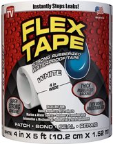 Flex Tape - Waterdichte tape - klustape - reparatietape - waterproof - 150x10 cm - Wit