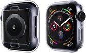 Hoesje 41 mm geschikt voor Apple Watch series 7 - Doorzichtig silocone hoesje - Screenprotector