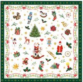 Ambiente - Servetten - Ornaments all over - 25 x 25 cm - Groen