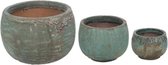 - planter clay findon ø53x38cm s / 3 - antique green - 53x383x