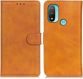 Luxe Book Case - Motorola Moto E20 / E40 Hoesje - Bruin