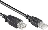 USB verlengkabel 2.0 - Zwart - 3 meter - Allteq