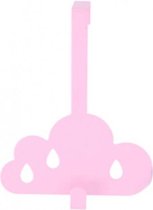 deurhanger wolk 15 x 19 cm staal roze