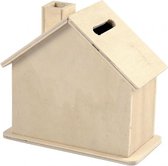 spaarhuis hout 10,1 x 10 x 5,4 cm