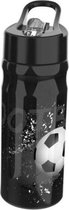 drinkfles Football 600 ml polypropyleen zwart