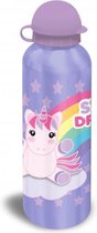 bidon unicorn aluminium paars 500 ml