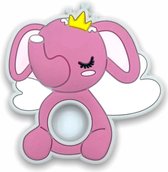 Chewzoo® - Bijtketting Roze - Koningin Olifant - Roze met Wit