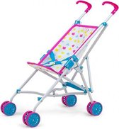 poppenwagen Julia Candy 54 cm roze/blauw