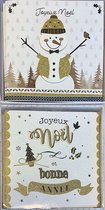 10 cartes de Noël de Luxe 3D avec des paillettes et des enveloppes| Carte de Noël - Carte de Noël avec enveloppe - Carte de voeux - Cadeau de Noël - Carte générale - Fête - Set de 10 pièces