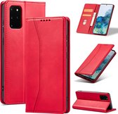 Hoesje voor Samsung Galaxy A42 Book case hoesje - Flip cover - Wallet case voor A42 - Hoesje met pasjes - Rood