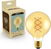 LED's Light LED Gloeilamp goud E27 - Dimbaar - G95 XL lamp - Extra warm wit