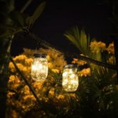 Enjoythesun Solar Firefly Jar - Set van 2 glazen hanglampen 14 cm(H) op zonne-energie