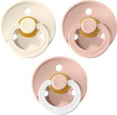 Bibs Speen Set 0-6 Maanden | Fopspeen Set 3 Stuks | Ivory, Blush Glow in the Dark, Blush by Le Beau