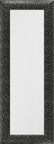 Bloemen Spiegel Zilver Zwart 46x96 cm – Flinder – Spiegel Hal – Zilveren Wandspiegel – Muur Spiegel – Perfecthomeshop