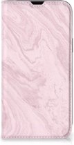 Flip Case Geschikt voor iPhone 13 Smart Cover Marble Pink