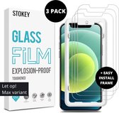 Stokey® Screenprotector iPhone 13 Pro Max met Easy Montage Frame voor Eenvoudige Installatie - 3 Pack Premium Tempered Glas 2.5D 9H