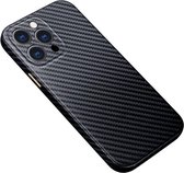 R-Just Carbon Fiber Apple iPhone 13 Pro Hoesje Back Cover Zwart