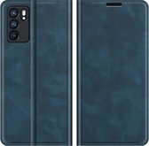 Cazy Oppo Reno6 5G Hoesje - Portemonnee Book Case - Kunstleer - Blauw