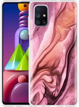 Hoesje Geschikt voor Samsung Galaxy M51 Dromerig Marmer