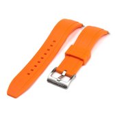 Chibuntu® - Oranje Rubber Horlogebandje - Horlogebandjes collectie - 22mm bandbreedte