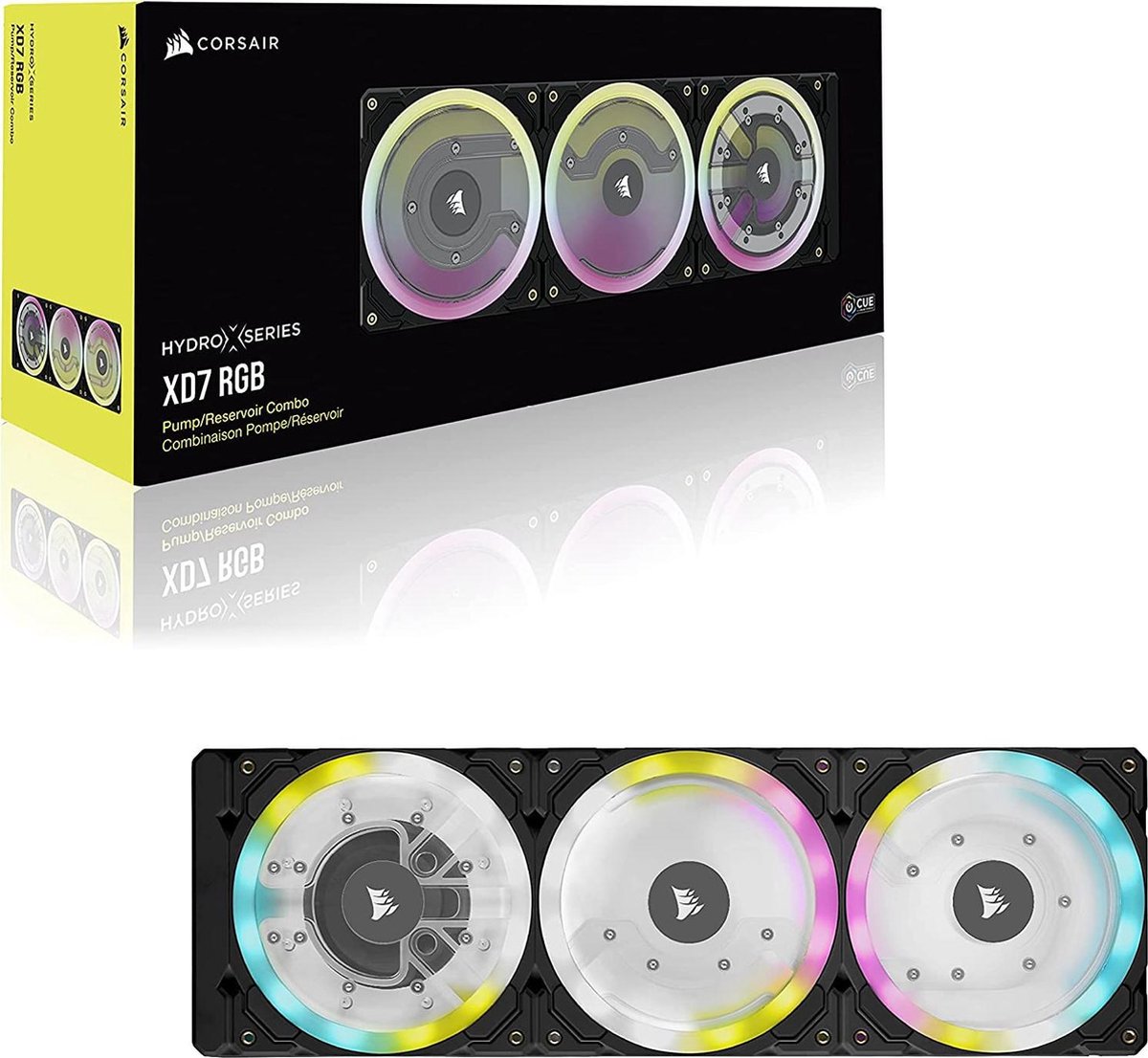 CORSAIR Hydro X Series XD7 - Vloeistof-koelsysteem - pompreservoir - 360 mm - 140 ml vloeistof capaciteit