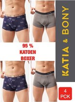 KATIA & BONY BEAR HEREN 4 PCK BOXER L