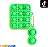 Apple AirPods 1 & 2 Pop It Hoesje - Pop it case - Fidget Toy hoesje - lichtgroen - Soft case hoesje - Gezien op TikTok - Fidget Toys