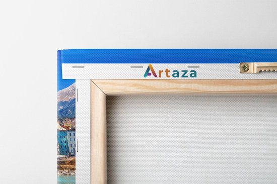 Artaza Canvas Schilderij Gekleurde Huisjes in Innsbruck, Oostenrijk - 40x60 - Poster Foto op Canvas - Canvas Print