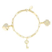 Di Lusso - Armband Orleans - Zilver 925 - Goud - Dames - 20 cm